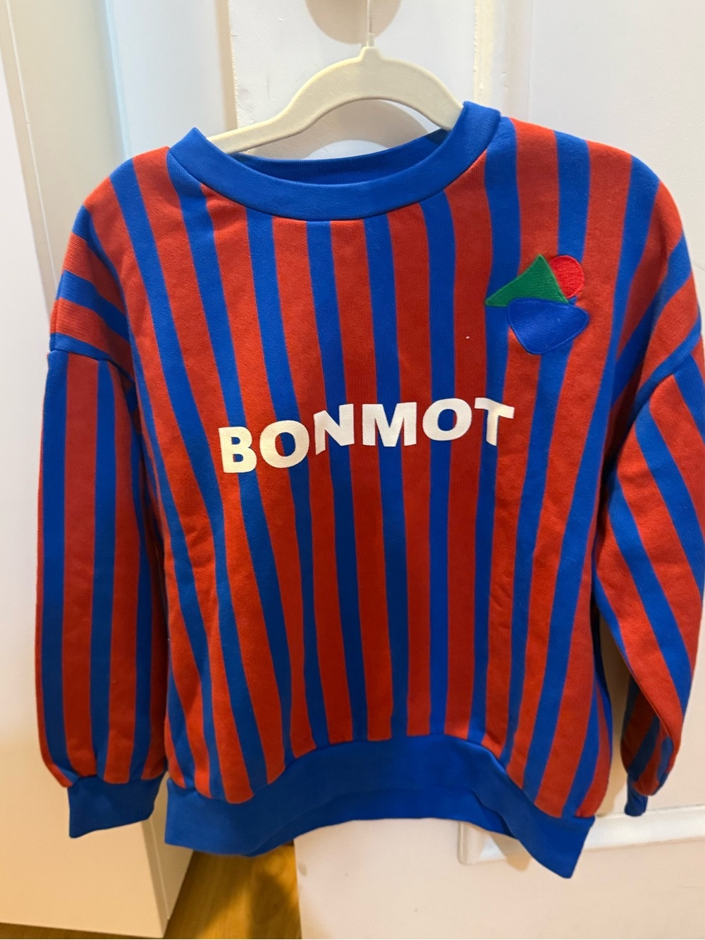 NWT Bonmot Kids Striped Sweatshirt in Red & Blue
